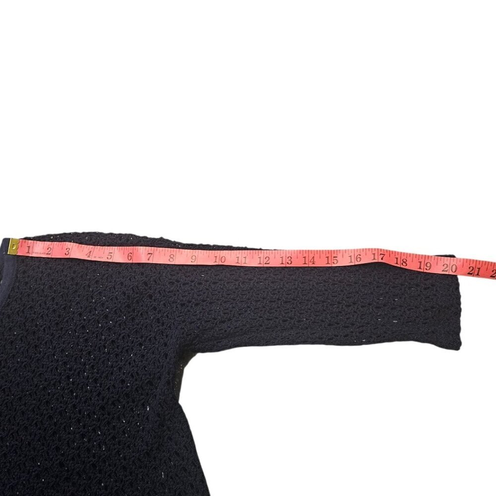 Aerie Open Knit Navy Blue Sweater Medium - Picture 5 of 6